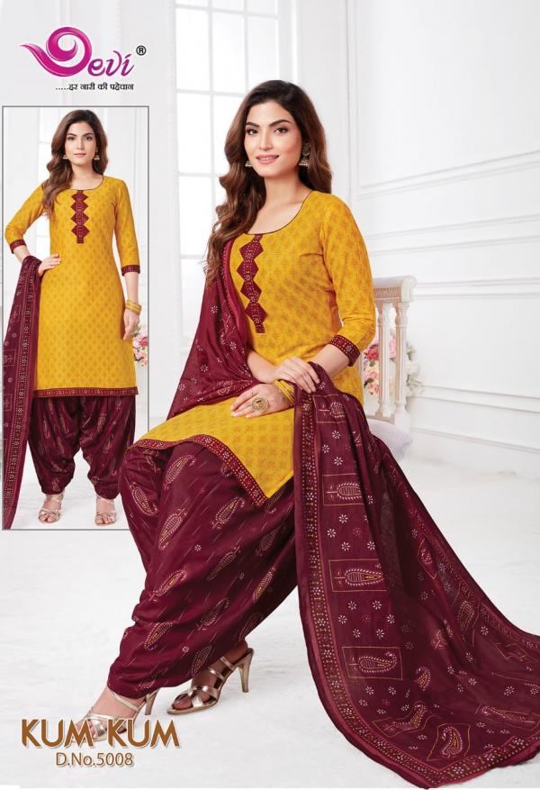 Devi Kum Kum Patiyala Vol-5 Cotton Designer Exclusive Readymade Suit